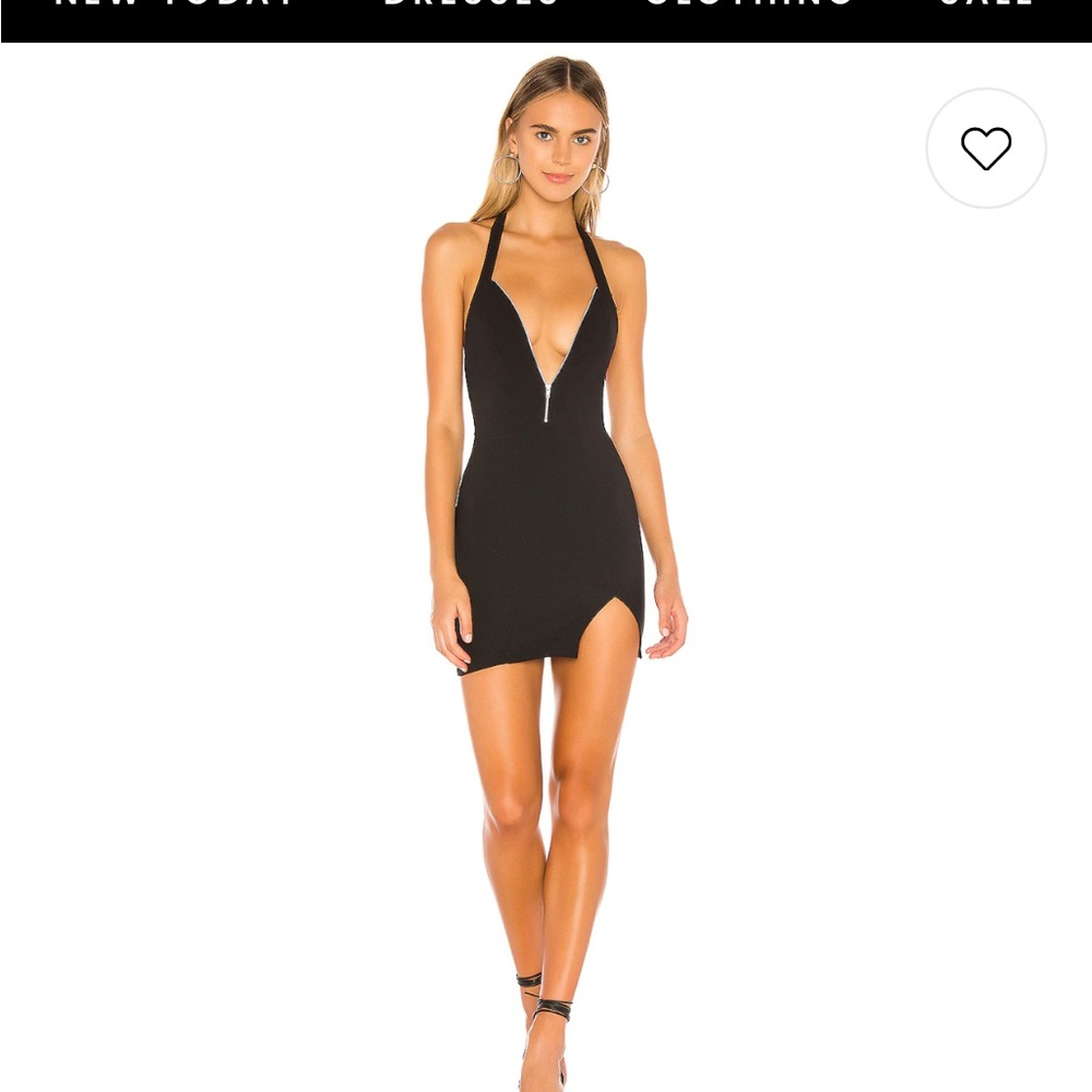 superdown Greta Zip Up Dress in Black